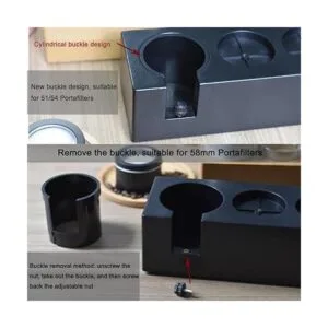 Tamping Station Plastic Espresso Tamper Mat Stand Black_2