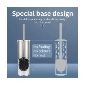 DOWRY Cepillo y soporte de inodoro independiente de acero_5