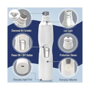 Rexipets Cortadora de uñas para perro recargable_3