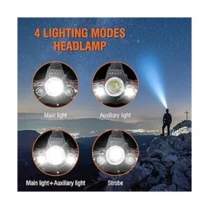 BORUIT LED Rechargeable HeadlampSuper Bright 5000 Lumens_3