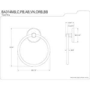 KB Classic toalla anillo Cromo BA314C_2