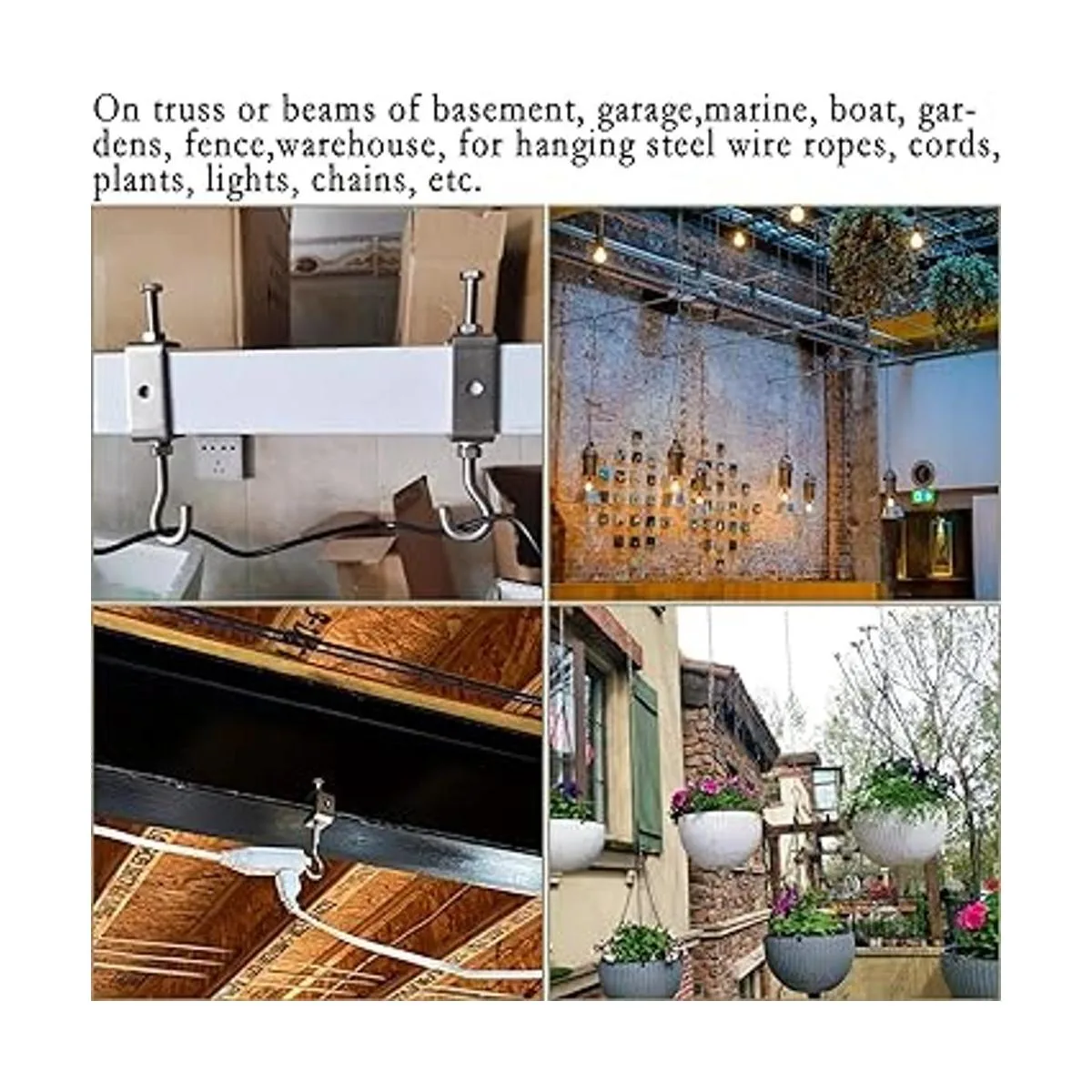 Foxwake Abrazadera de haz de acero inoxidable con gancho_6