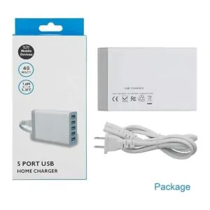 Cargador de pared USB con 5 puertos para múltiples_7