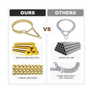 Collar de cadena de oro para perro collar de perro de_3