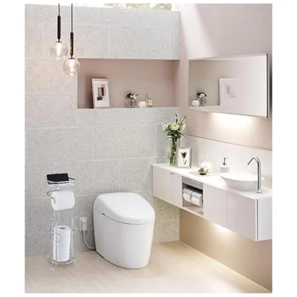 SunnyPoint Soporte de papel higiénico pesado para baño con_5