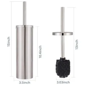 DOWRY Cepillo y soporte de inodoro independiente de acero_7