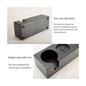 Tamping Station Plastic Espresso Tamper Mat Stand Black_4