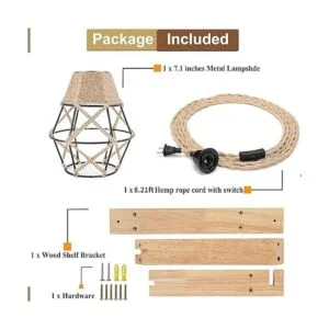 Frideko Lámpara de pared con cable enchufable apliques_4