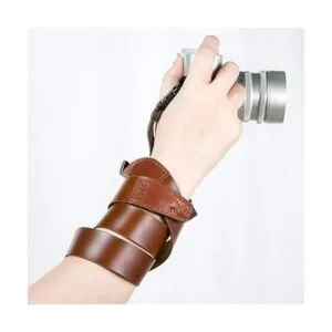 CANPIS Correa de cuero marrón para cámara suave y_6