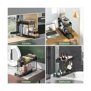 2 Pack Adjustable Height Under Sink Organizer and_6