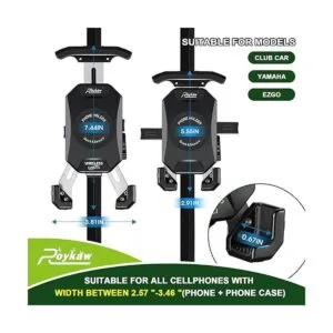 Roykaw Soporte de teléfono para carrito de golf para_5