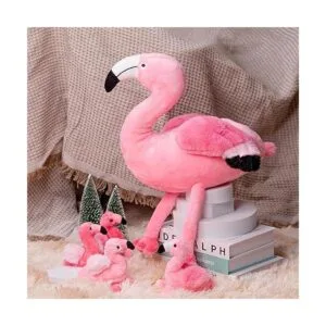 Juguetes de peluche de flamenco de 21 pulgadas con 4_7