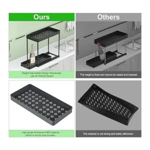 2 Pack Adjustable Height Under Sink Organizer and_4