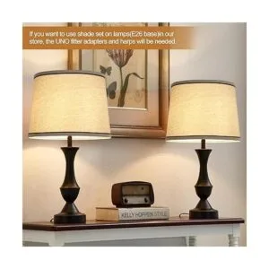 lampshades Juego de 2 lámparas de mesa pantallas de pie_3
