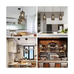 Lámpara colgante negra de granja mini lámpara colgante de_4