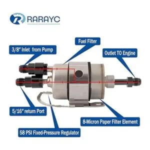 Kit regulador de filtro de combustible de 58 PSI para LS_3