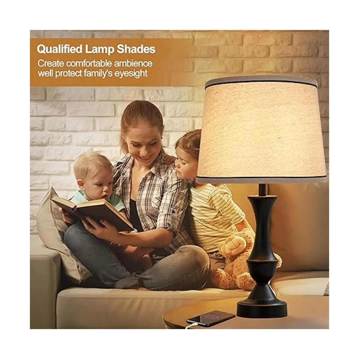 lampshades Juego de 2 lámparas de mesa pantallas de pie_5