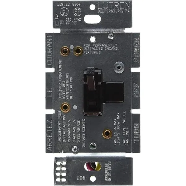 Lutron Toggler Quiet Control de ventilador deslizante de_1