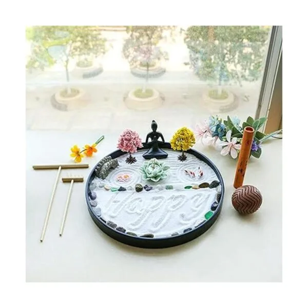 Jardín Zen en miniatura de meditación de yoga Mini mesa_2