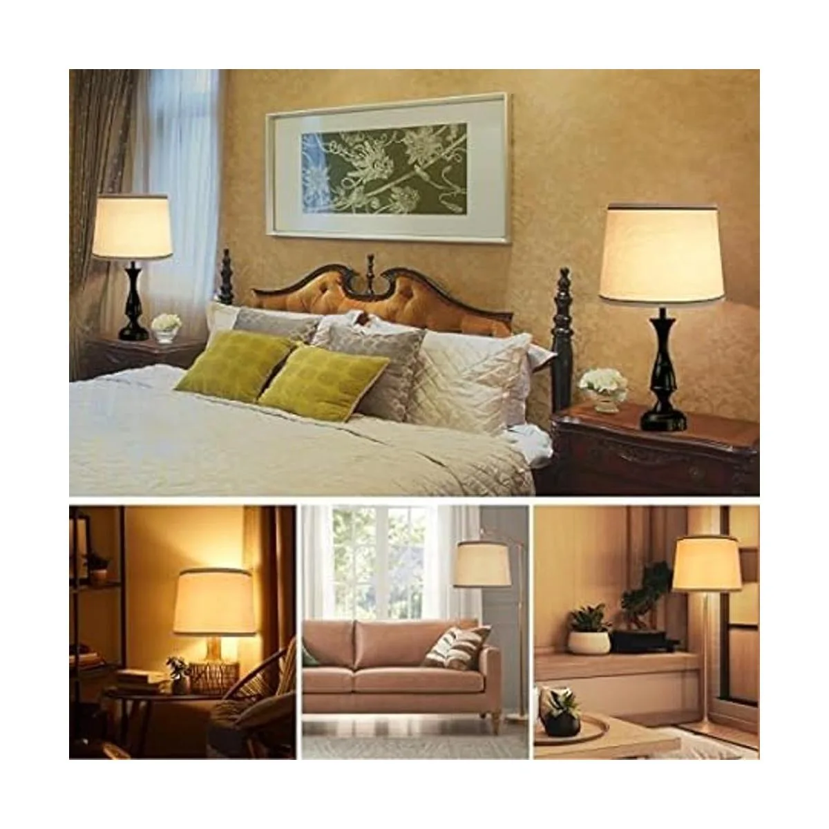 lampshades Juego de 2 lámparas de mesa pantallas de pie_4