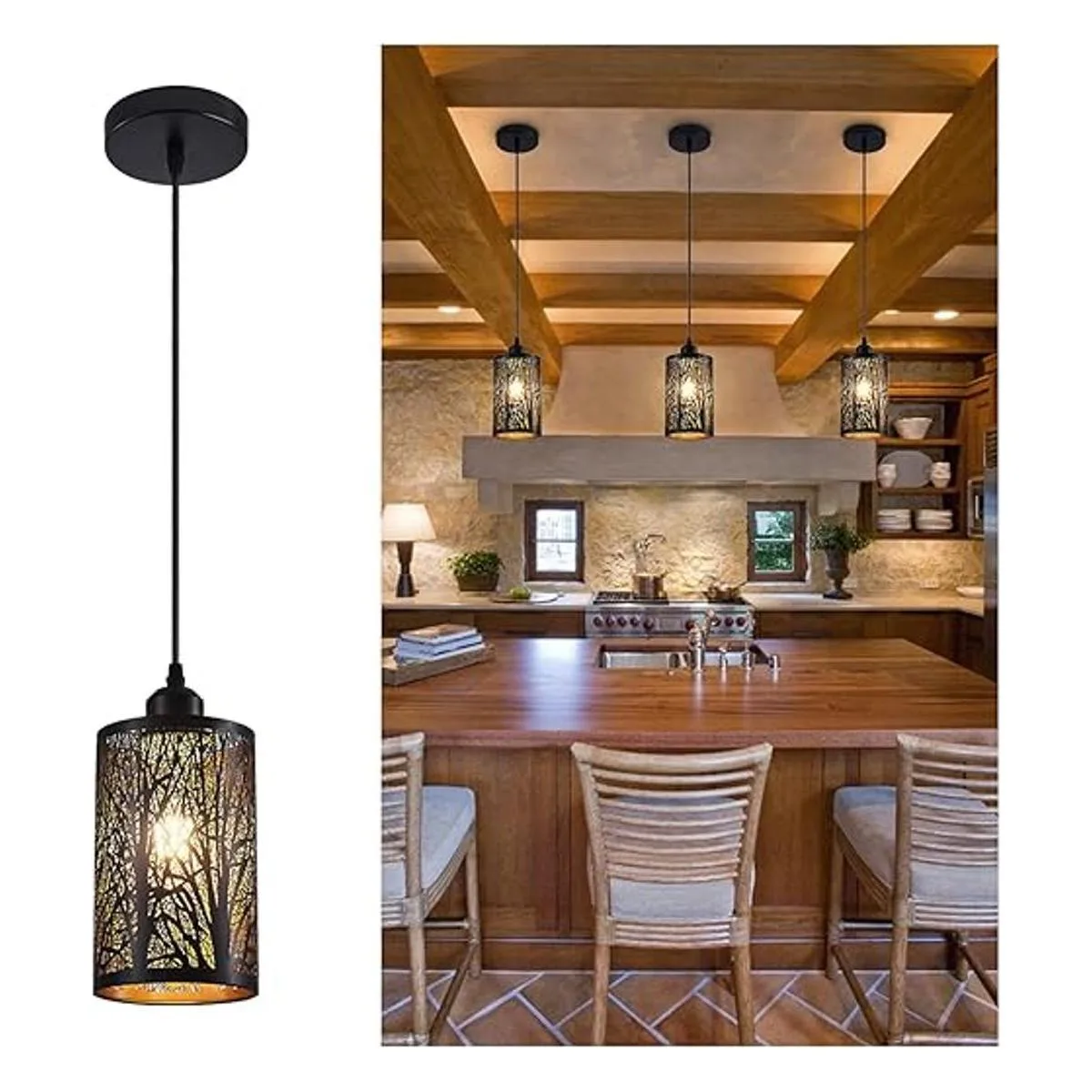 Lámpara colgante negra de granja mini lámpara colgante de_1