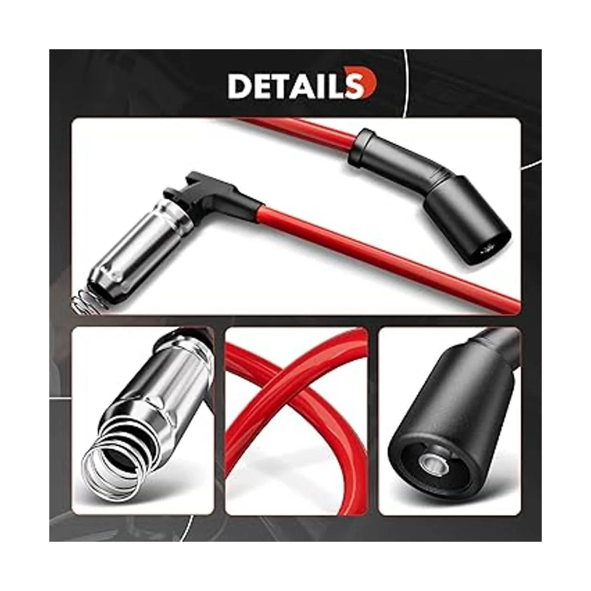 APremium Juego de 8 cables de encendido de bujías de alto_7