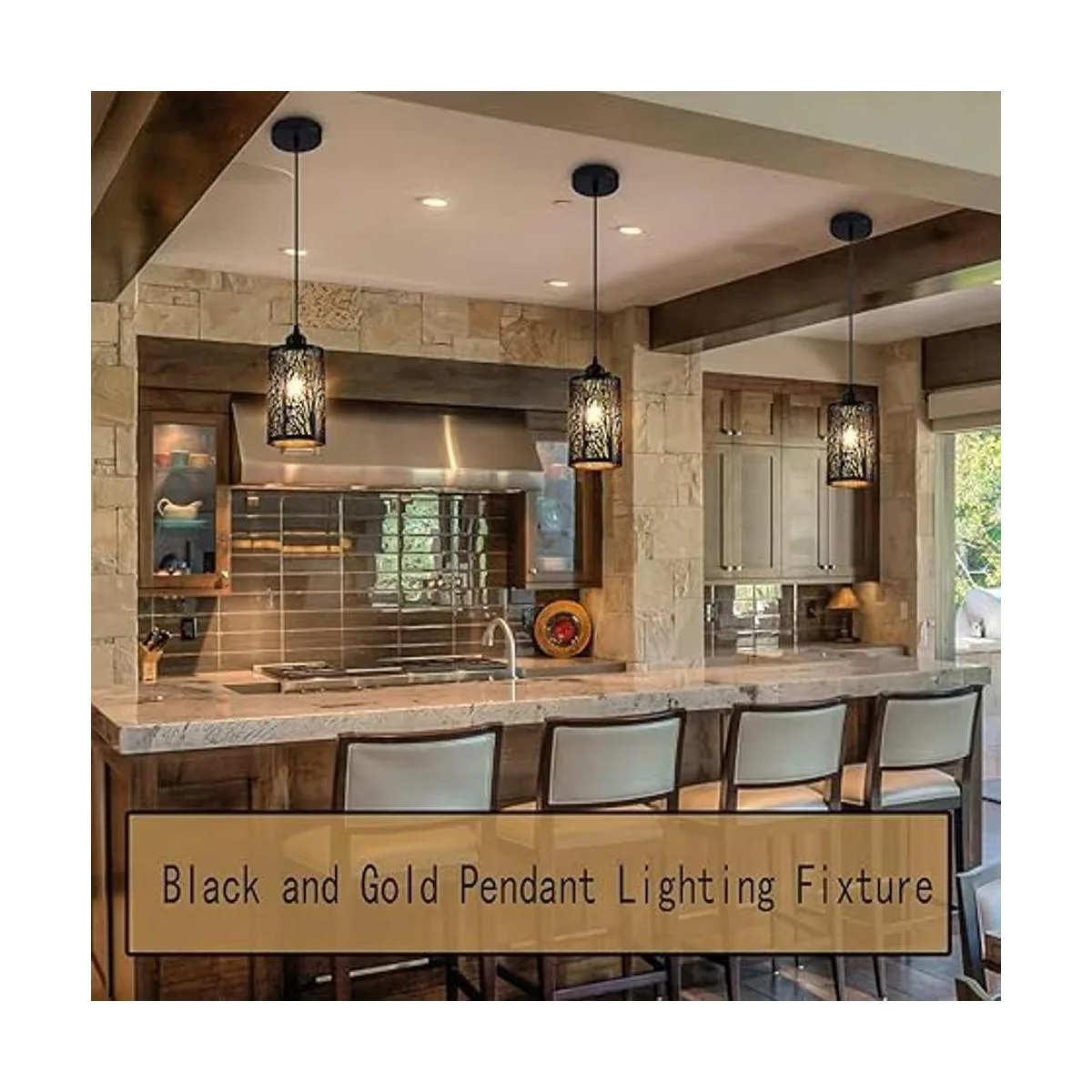 Lámpara colgante negra de granja mini lámpara colgante de_2