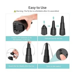 Ventiladores de mosca para mesas repelente de moscas para_6