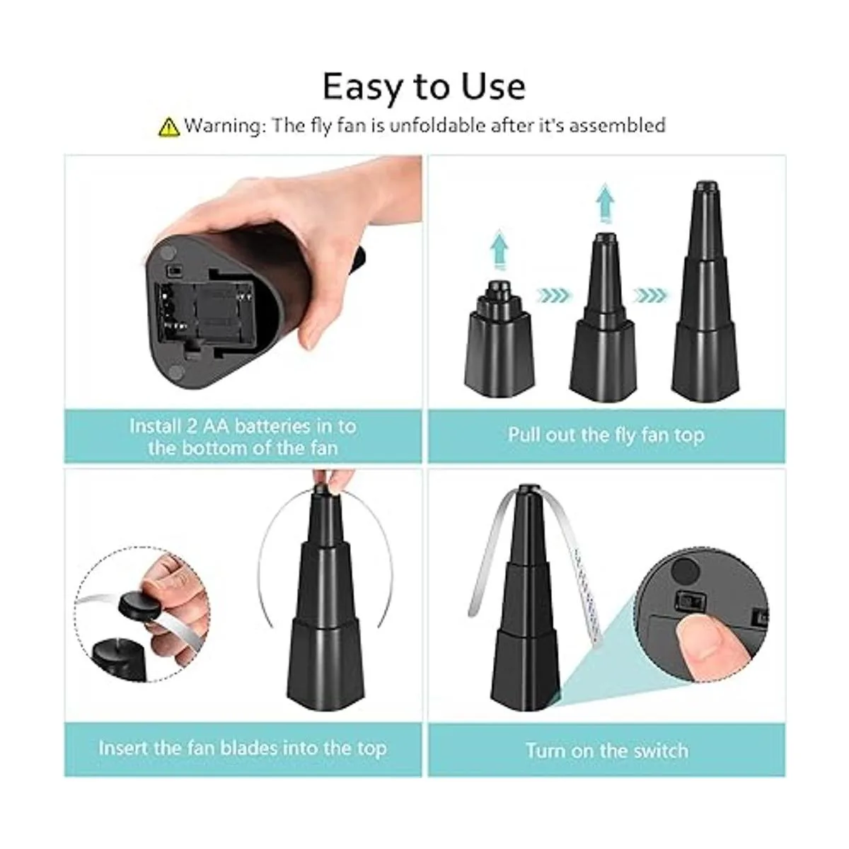 Ventiladores de mosca para mesas repelente de moscas para_6