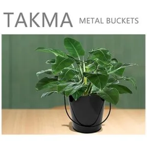 TAKMA Cubos de metal con asa paquete de 6 cubos de hierro_4