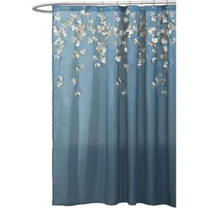 Lush Decor cortina de ducha con flores que caen_5
