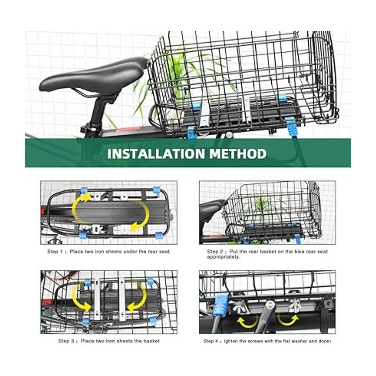 ANZOME Cesta trasera plegable para bicicleta cesta_5