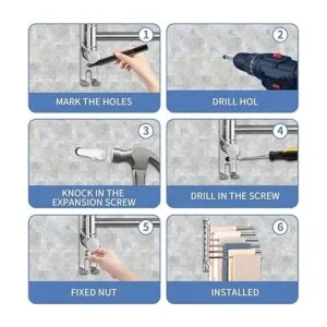 Toallero giratorio toallero con rotación de 180 montado_6