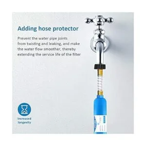 BELVITA Filtro de agua en línea RV con codo de manguera de_5