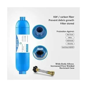 BELVITA Filtro de agua en línea RV con codo de manguera de_2