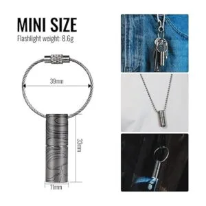 KeyUnity KF00 Mini llavero de titanio LED 15 lúmenes_4