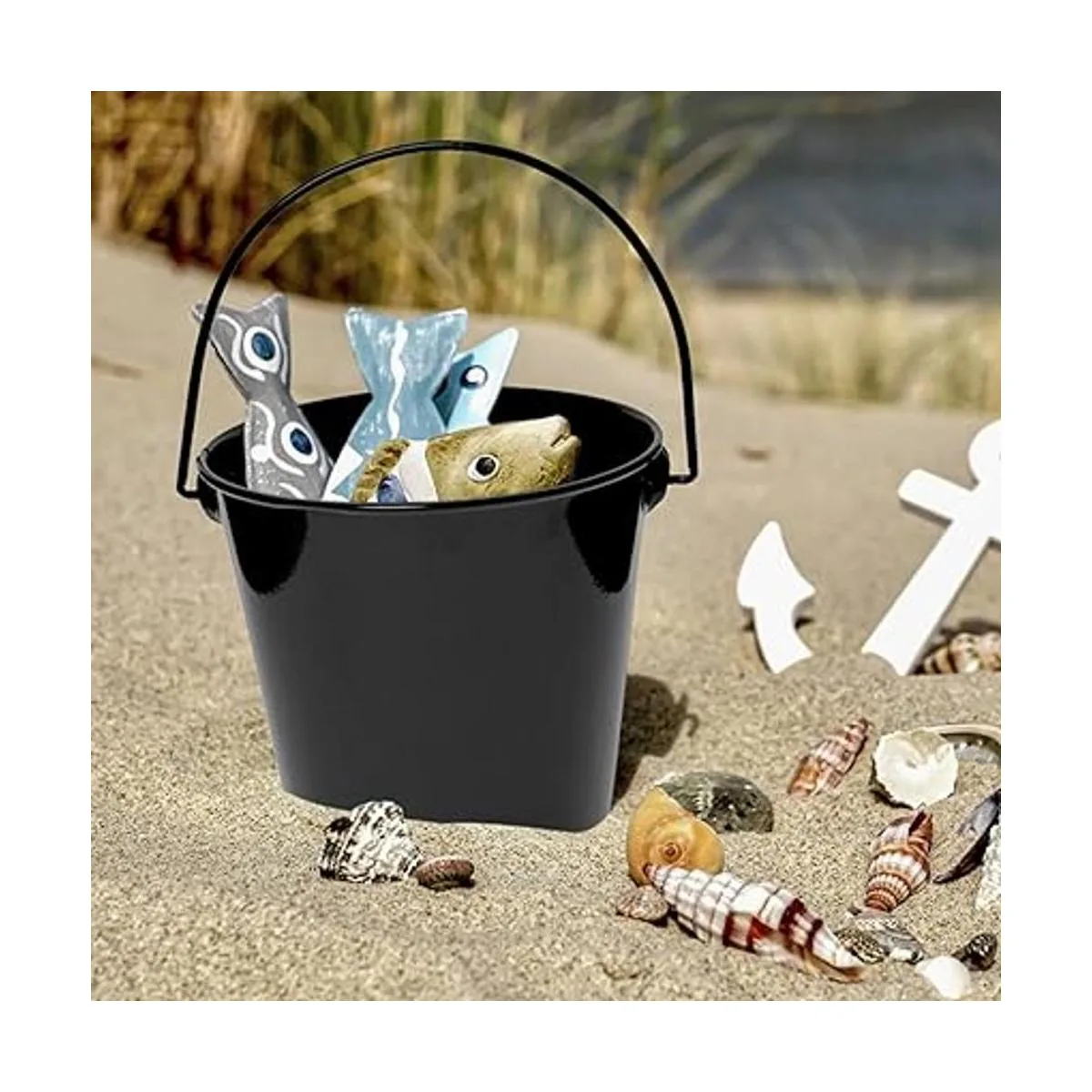 TAKMA Cubos de metal con asa paquete de 6 cubos de hierro_3