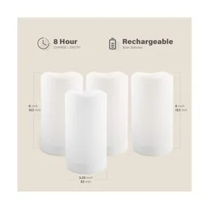 Salipt Velas alimentadas por energía solar juego de 4_6