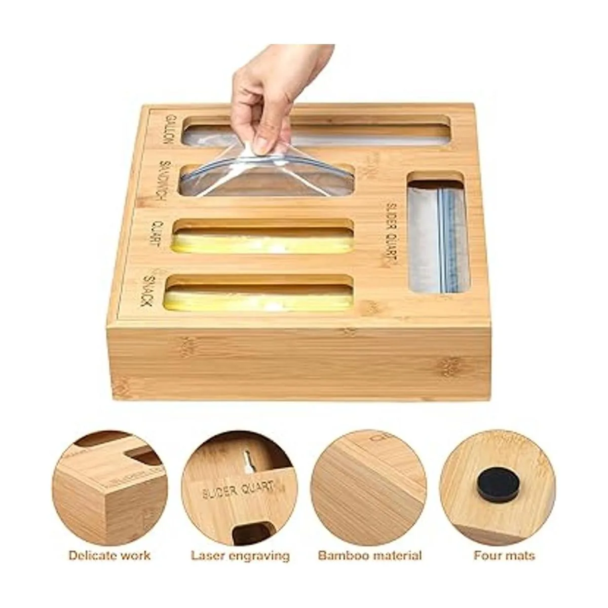 DUJEN Organizador de almacenamiento de bolsas de_4