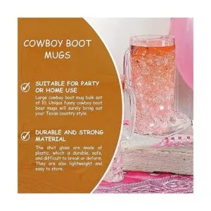 4Es Novelty Taza para botas de vaquero 10 unidades de_5