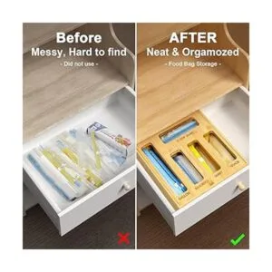 DUJEN Organizador de almacenamiento de bolsas de_2