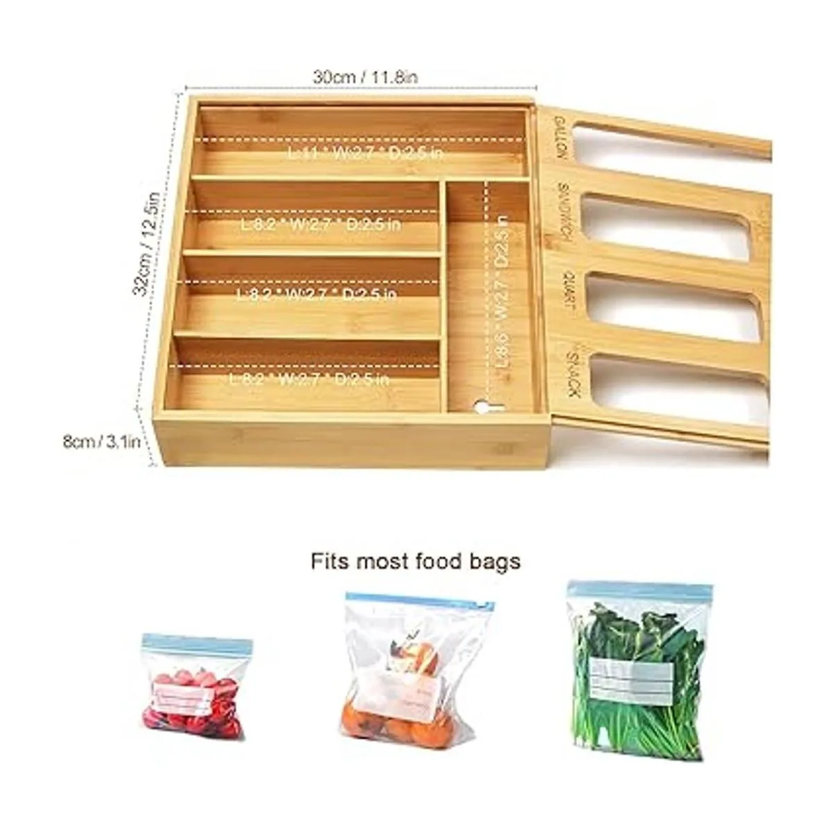 DUJEN Organizador de almacenamiento de bolsas de_3