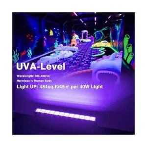 Atfoyer 3 barras de luz LED negra de 40 W luces negras_2