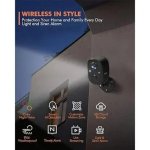 Dzees Cámara de seguridad inalámbrica para exteriores_2