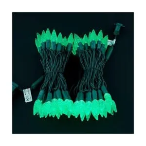 YULETIME Luces LED de Navidad verdes C6 33 pies 100_2