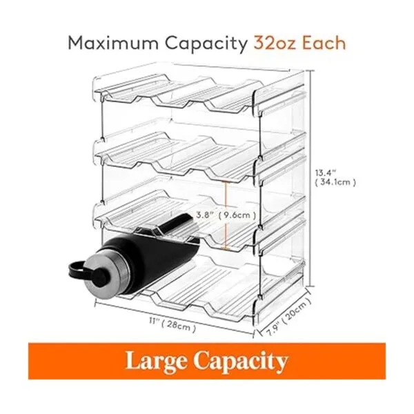Lifewit Organizador apilable de botellas de agua para_4