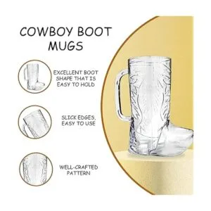 4Es Novelty Taza para botas de vaquero 10 unidades de_4