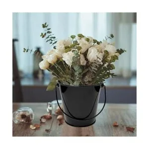 TAKMA Cubos de metal con asa paquete de 6 cubos de hierro_5