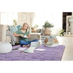 Pettop Alfombras peludas y esponjosas para dormitorio de_7