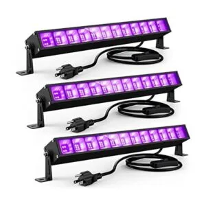 Atfoyer 3 barras de luz LED negra de 40 W luces negras_1